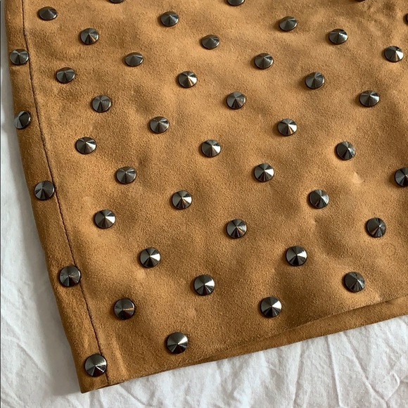 Alice + Olivia Studded Suede Skirt - Picture 3 of 6